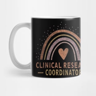 Clinical Research Coordinator - Boho Casual Rainbow Dark Design Mug